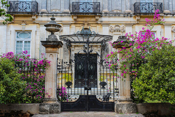 Puerta  bonita de una mansión (Yucatán, México)