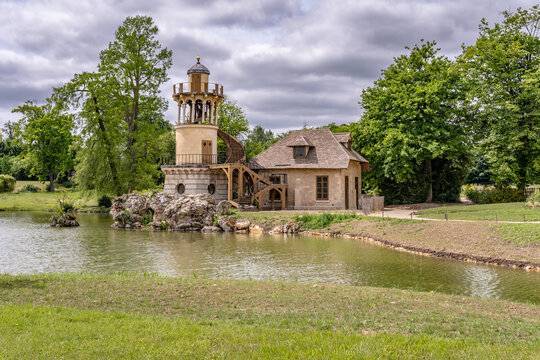 Beautiful building at Marie Antoinette's hamlet in Versailles.