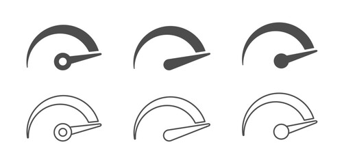 Speedometer vector icons collection