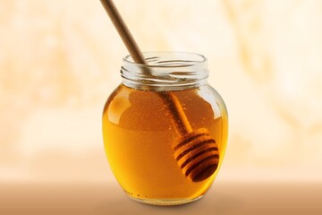 Glass bowl with tasty sweet honey