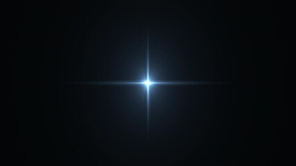 Blinking light effect, shiny flashing star. Seamless loop. Transparency is embedded in video