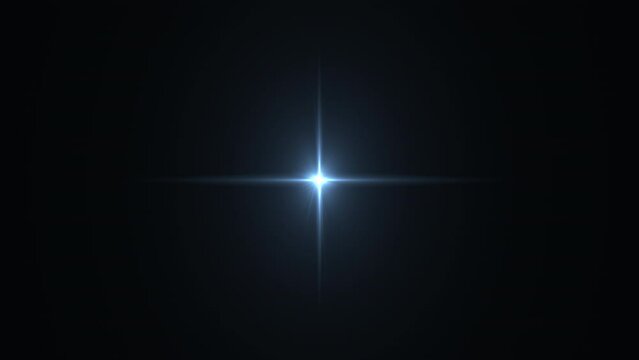Blinking light effect, shiny flashing star. Seamless loop. Transparency is embedded in video