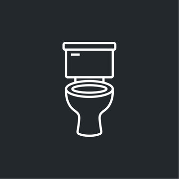 recommend clip art: Toilet line icon bowl sanitaryware vector bathroom. Bidet toilet line icon