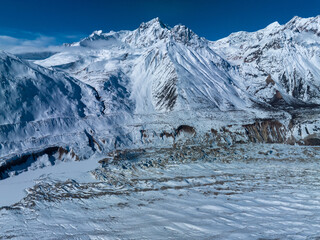 Fototapeta premium Glacier and snow mountains in Tibet,China