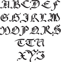 After G.F. Cresci alphabets - ABC letters
