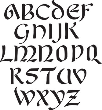 Pen Written. L.F.D alphabets - ABC letters
