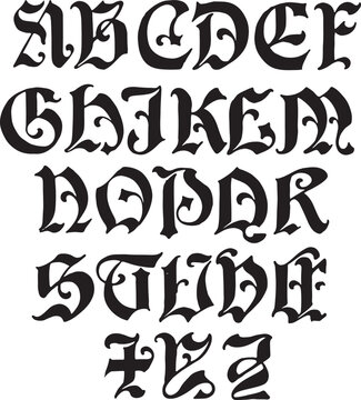 Gothic Capitals alphabets - ABC letters