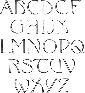 Modern German alphabets - ABC letters