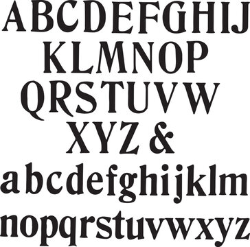 Compressed  Printed Type alphabets - ABC letters