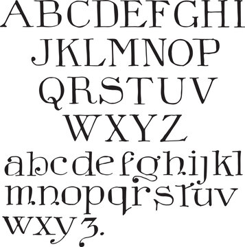 Penwork Roland W.Paul, Atchitect alphabets - ABC letters