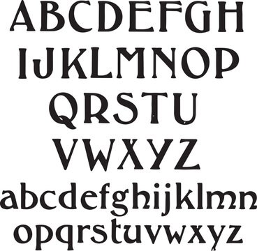 Printed Hogarth Type alphabets - ABC letters