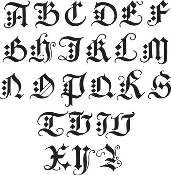 Albrecht Durer Early 16th Century alphabets - ABC letters