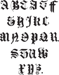 17th Century. Church Text. MS alphabets - ABC letters