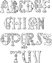 From Ms.Library Of Minerba, Rome alphabets - ABC letters