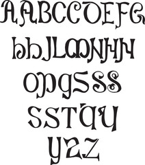 9th Century.From An Auglo-Saxon alphabets - ABC letters