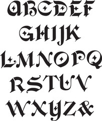 Modified German Alphabet alphabets - ABC letters