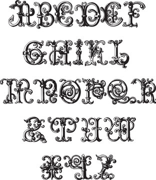 Metal Ornamental alphabets - ABC letters