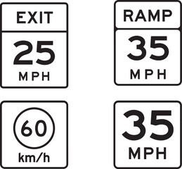 W13 series Advisory speeds Icon SVG -Vector Symbol Commercial & Personal Use- Cricut,Silhouette,Cameo,Vinyl Cut