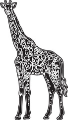 Giraffe Sketch Vector