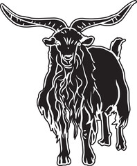 Cashmere Goat Sketch Vector