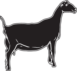 La Mancha Goat Sketch Vector