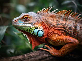Fototapeta premium Iguana 3 - Generative AI