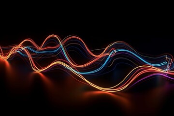 abstract glowing lines, lines background, abstract background