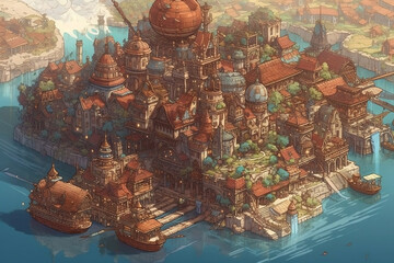 Fantasy town (ai generated)