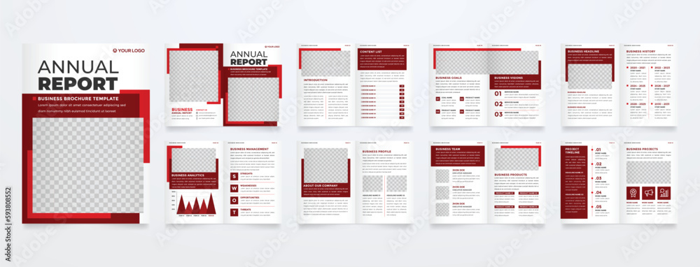 Wall mural minimalist brochure template with modern concept and minimalist layout use for business profile and 