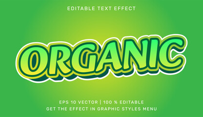 Organic 3d editable text effect template