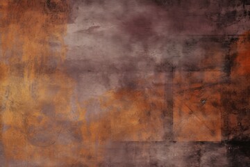an abstract painting with orange and grey colors. Generative AI