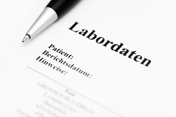Obraz premium Labordaten