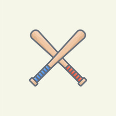 Baseball bat vector illustration