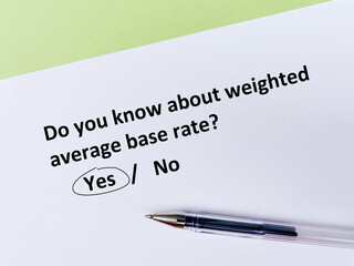 Questionnaire about banking