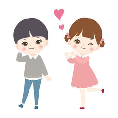 男の子に好意を寄せる女の子