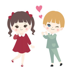 女の子に好意を寄せる男の子