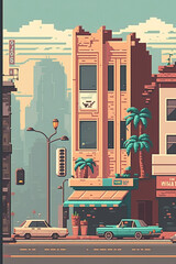 city street scene illustrations