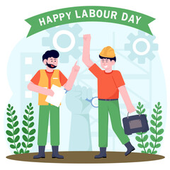 Discussion For Labor Day Celebration Illustration