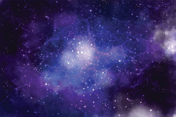 Endless universe with stars and galaxy background