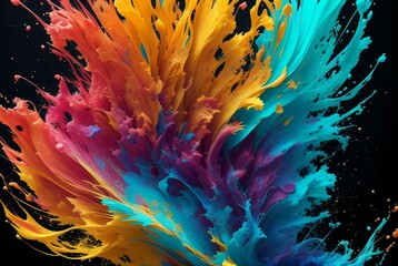Obraz premium A colorful explosion of ink 