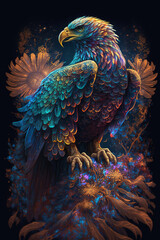 golden eagle with wings