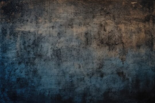 an abstract painting with blue and black tones. Generative AI