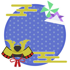 端午の節句イラストフレーム