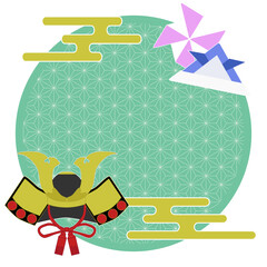 端午の節句イラストフレーム