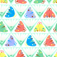 Playful butterflies and triangles