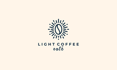 Coffee cafe logo with the title 'light coffee'