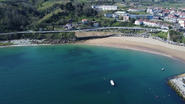 Fishing and agriculture village on bay of Biscay, north coast of Spain