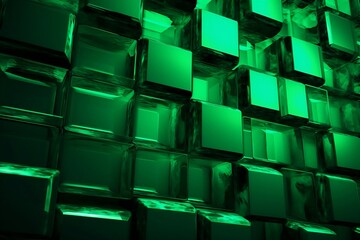 Emerald Brick Wall