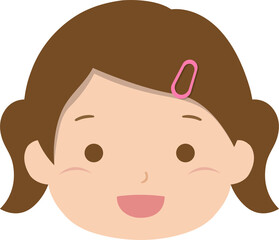 Cute little girl with brown hair