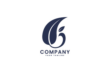 B Leaves Monogram Logo
